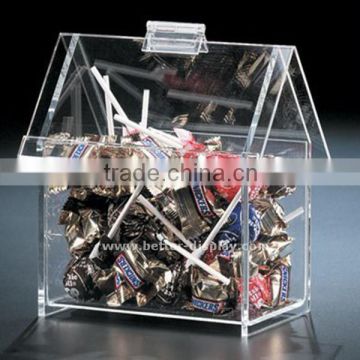 custom clear acrylic house shaped lollipop display boxes