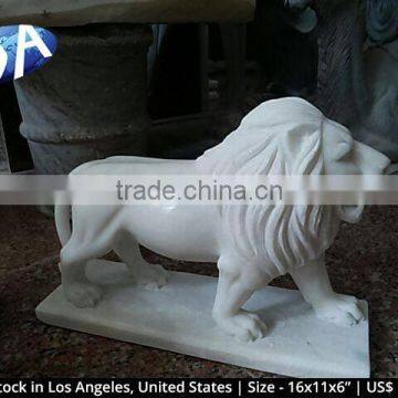 white marble lion statue,lion carving, for garden