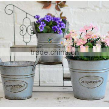 Rustic Metal balcony flower pot