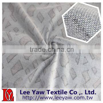 Polyester Spandex Jersey Fabric With Face Peach and Wet Print