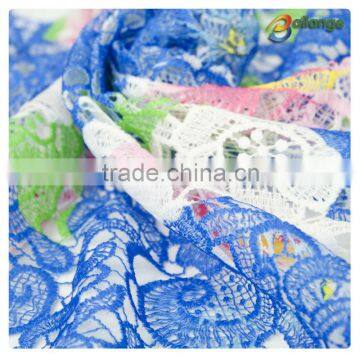 2014 Made in China latest net dress designs Guipure lace fabric 100% thick cotton lace fabric