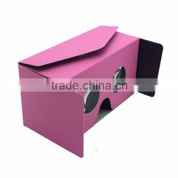 OEM Google Cardboard Pink Coated Paper VR 3D Glasses