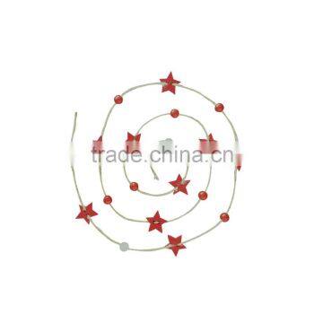 Christmas jute garland with star and ball decoration hanging ornaments xmas gifts for tree