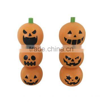 Wooden Halloween many expression pumpkin decoration ,detachable pumpkin Hallowmas stick ,all saint's day free combine decoration