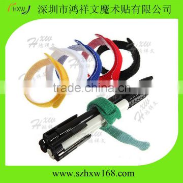 adjustable printed 100% nylon hook loop cable tie wholesale