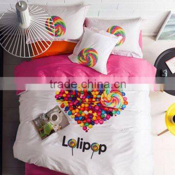 3d printed 100% polyester bedset,3d design bed sheet