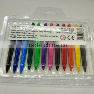 CE, EN71-Erasable Triangle Crayon, Children, Kids Art Stationery High Quality Non-Toxic 12Pcs Plastic Crayon