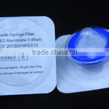 Sterile syringe filter with high quality