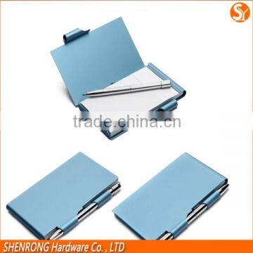 Aluminum diary card holder, Id card holder with pen, Id card holders for Christmas gift