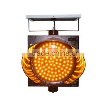 Top quality 300mm amber blinking led lights solar traffic warning light