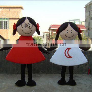 Hola girl mascot costume cartoon adult/mascot costume/mascot