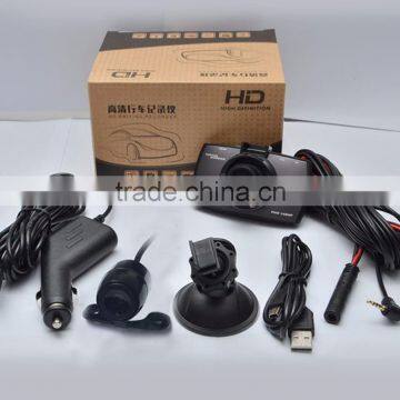 140 - Degree Wide Angle 1080 p Cycle Rcording Car DVR Dual Camera photo-6