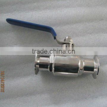 Sanitary clamped valve lever handle ball valve