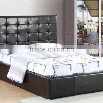 Hot sale simple design leather bed lift up storage bed