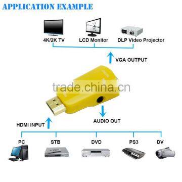 Micro HDMI TO VGA Converter Switcher With Audio For TV Box TV PS3 photo-2