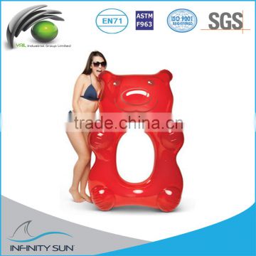 Animal Inflatable Swimming Seat inflatable swimming float in bear shape Water Sport Swiming Ring