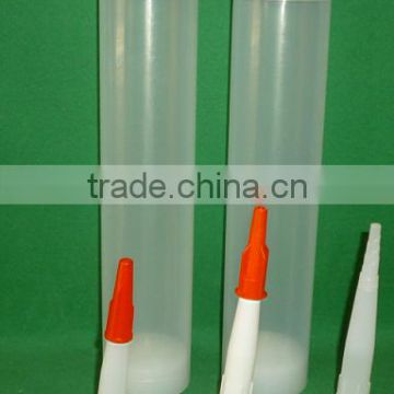 300ml clear HDPE plastic super glue bottlefor super glue with childproof screw cap