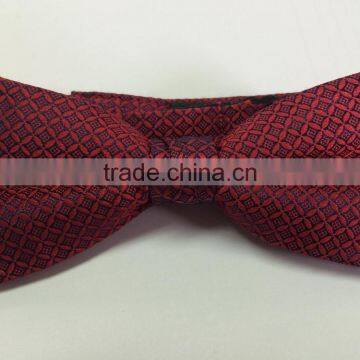 silk bow tie with circles and dots design