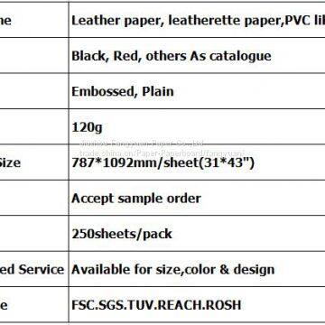 Black Leatherette Paper 120g photo-3
