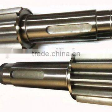 grooved shaft,through axis,gash axle machined,fluted shaft machining