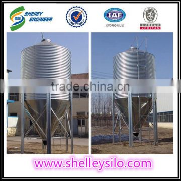 Bulk poultry feed storage silo bins