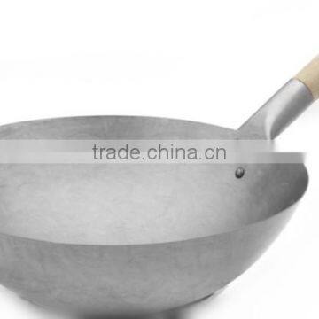 FDA LFGB Certificate Hand Hammered Two Handle Wok Carbon Steel photo-6