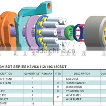 hydraulic pump parts kobelco