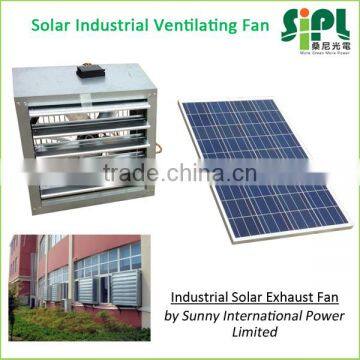 810mm Aluminum Blades Negative Pressure Type Solar Powered Wall Mounting Box Exhaust Fan photo-2