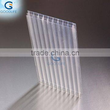 Good Life sun sheet markolon raw matrial hot sale SGS cetrtificate roofing for anti UV Polycarbonate Frosted Triple-wall sheet