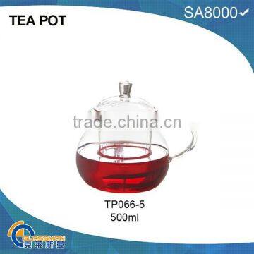 TP066-5,heat resistant glass teapot