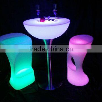 LED Modern Halfmoon Tea Table/ Hot Sell LED Rechargeable Halfmoon Coffee Table/LED Outdoor Lawn Halfmoon Cocktail Table photo-6