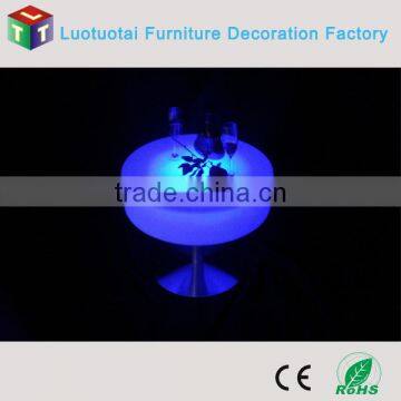 Illuminated 16 Colour Change Remote Control Round High Top Led Table photo-2