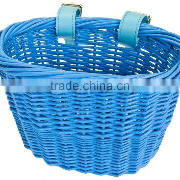 FRONT BICYCLE BIKE BASKET MINI WILLOW WICKER BASKET BLUE