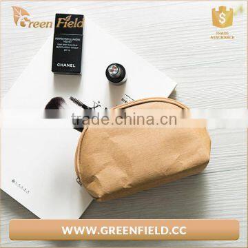 Green Field cosmetic washable kraft paper brush sets bag in shell design