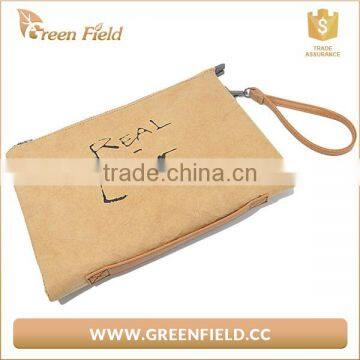 Washable Kraft Paper Clutch Bag Handbag