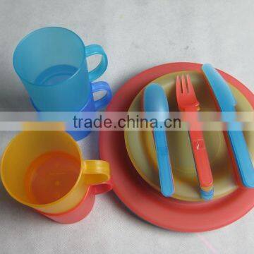 24sets PP Colorful Plastic Picnic Set/portable Plastic Tableware Set/dinnerware Set photo-5