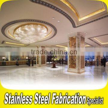 Custom Made Luxurious Stainless Steel Interior Hotel Lobby Decoration photo-6