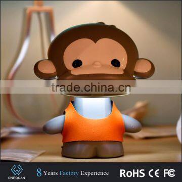 Monkey shape folding rechargeable LED desk lamp with usb port