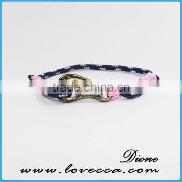 New Design Silver/gold Anchor Various Rope Nylon Anchor Bracelet photo-5