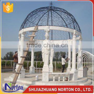 handcraft garden natural white marble gazebos with columns NTMG-284S