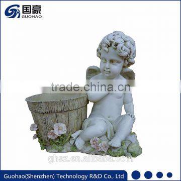 Wholesale garden ornaments polyresin child angel statues