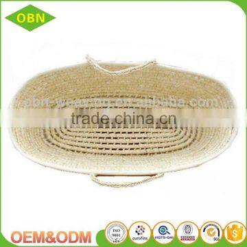 Wholesale China 100% Handmade Eco-friendly Maize Baby Mose Basket With Handles photo-4
