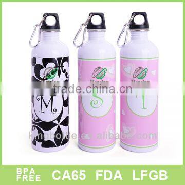 Small mouth 750ML Stainless steel bottle with CMYK printing