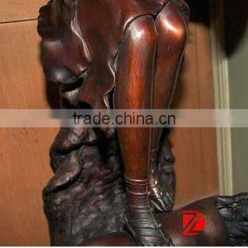 Bronze Lady Statue With Shell Water Fountain photo-4