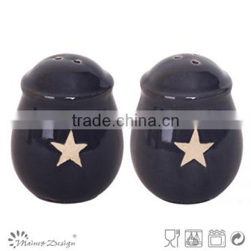 New design ceramic Salt and Pepper shaker,Customized stoneware Salt Pepper