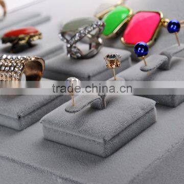 Velvet Cover MDF Necklace Ring Display Tray for Jewelry photo-3
