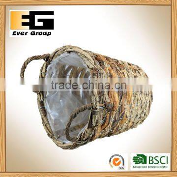 Handle Natural Plant Weaving Flowerpot photo-6