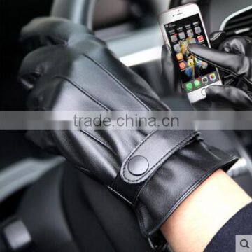 Hot Selling Men's PU Waterproof Leather Gloves photo-3