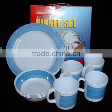 12pcs melamine dinner set