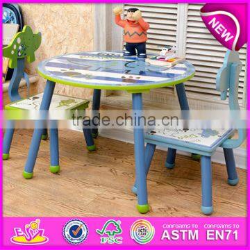 Eco-friendly Student Wooden Writing Table Chair for Kids,High Quality Kids Writing Table and Chair Set W08G153 photo-3